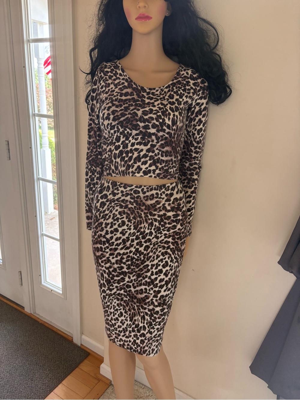 NWOT Material Girl Leopard Print 2-pc Set Size XS